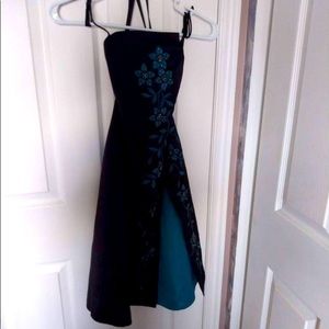 Black and blue dress